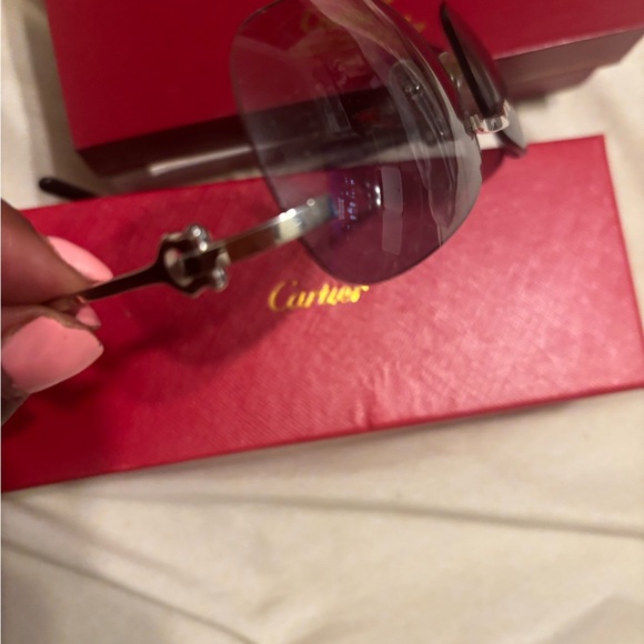 Cartier Gray and Silver Sunglasses - Picture 2 of 2